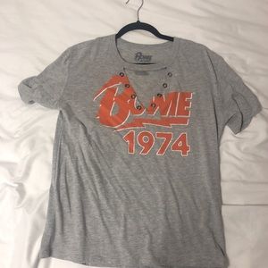 David Bowie T-shirt with cutout